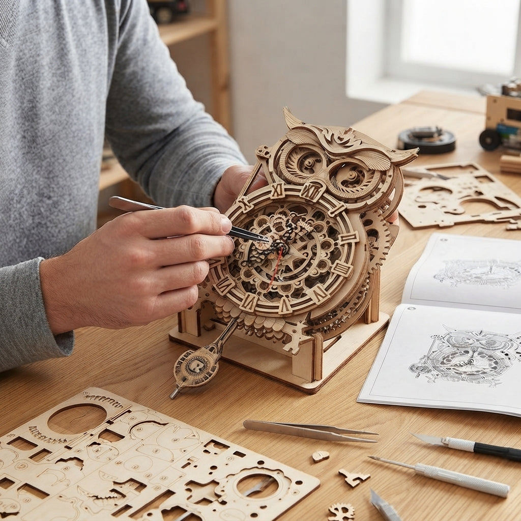 Horloge hiboux - Puzzle 3D