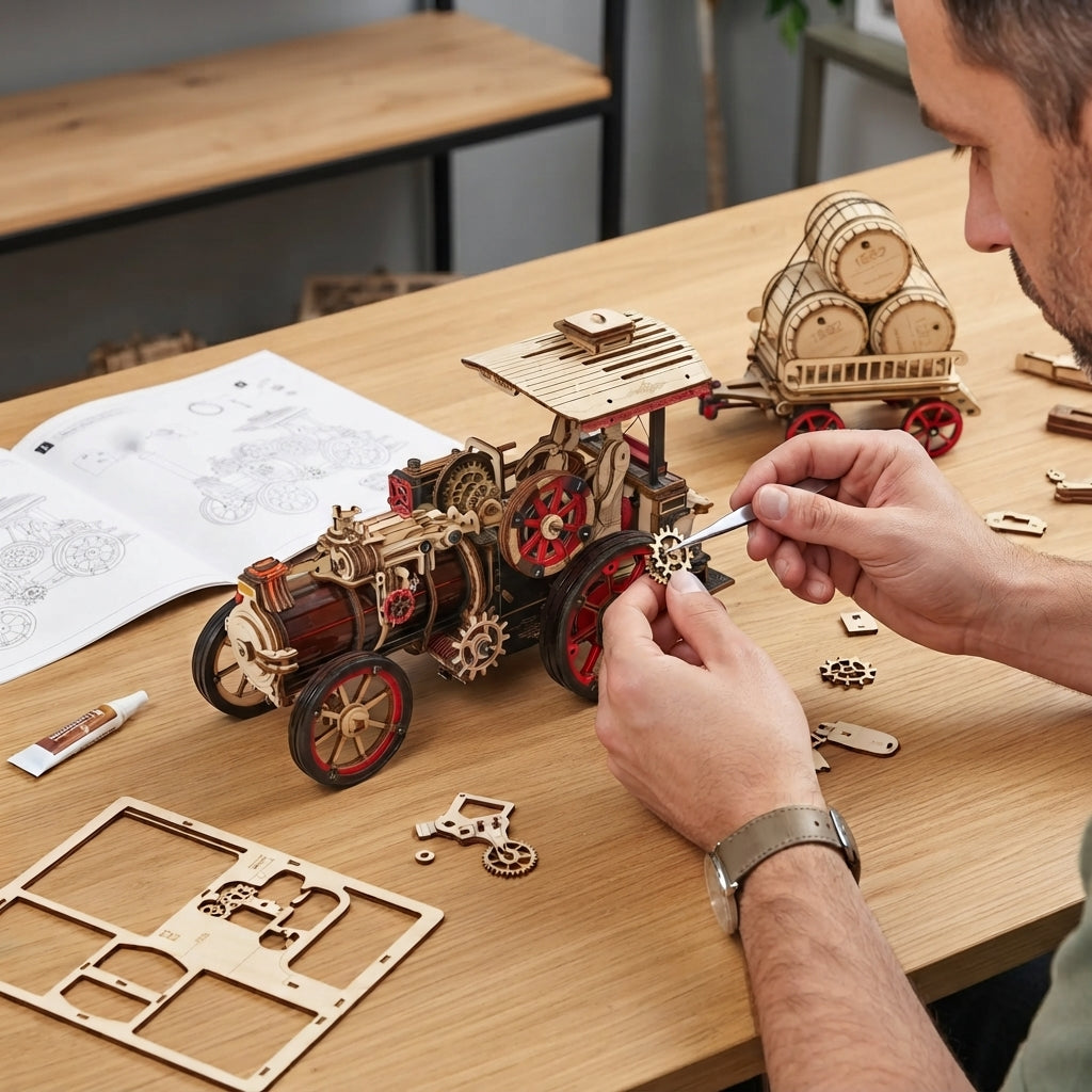 Locomotive à Vapeur - Puzzle 3D